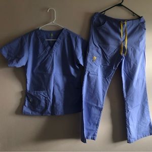 2 sets of Wonder Wink Scrubs (top & pants) Used Like New Condition
